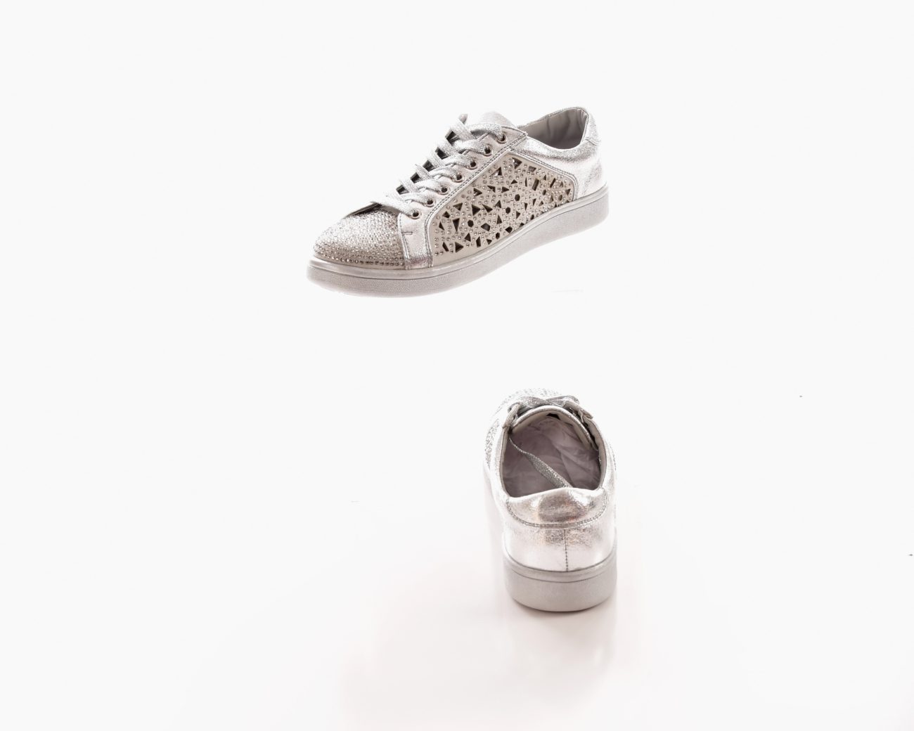LADY COUTURE RHINESTONE SNEAKER-SILVER 