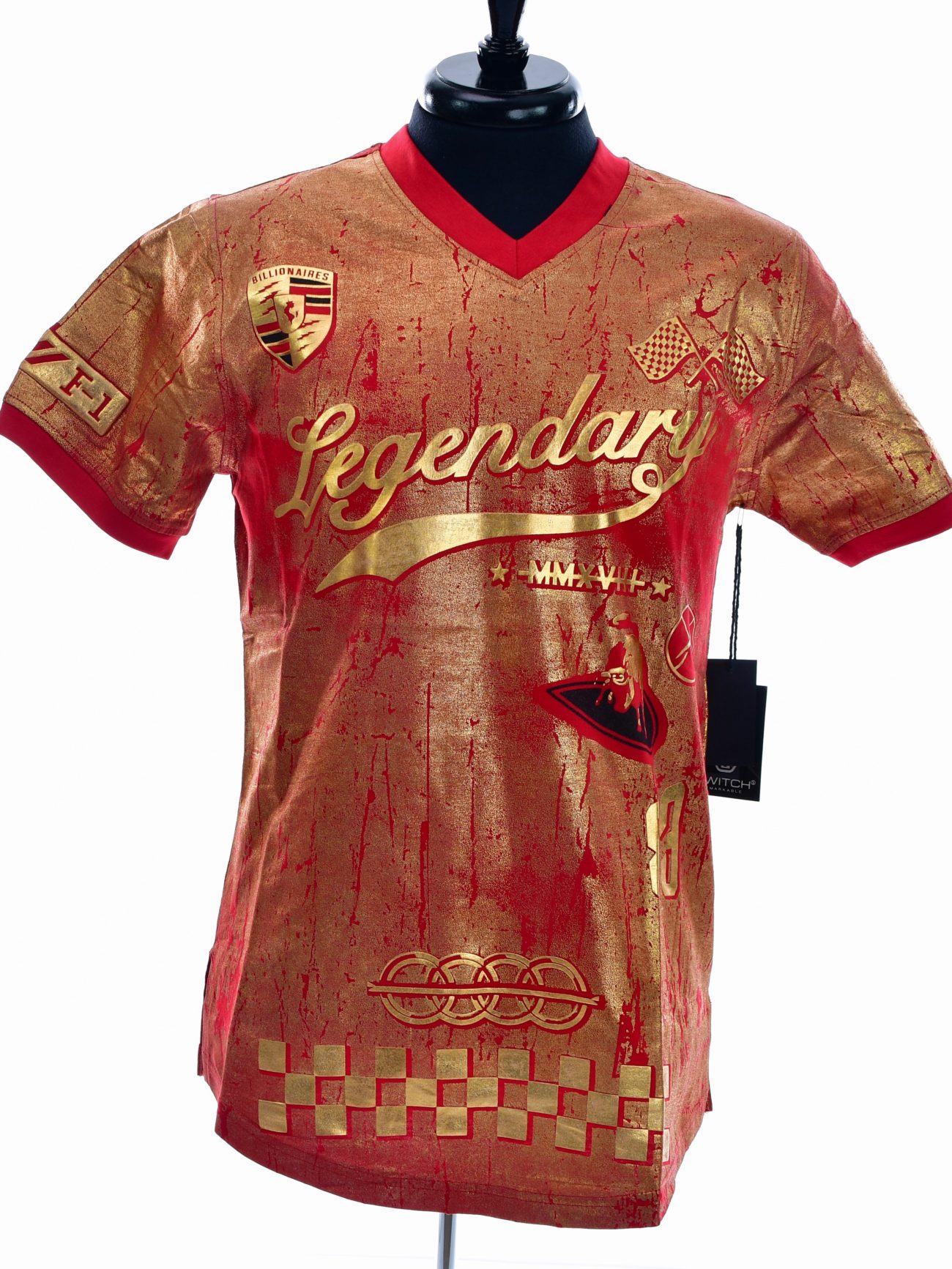 red and gold mens shirt